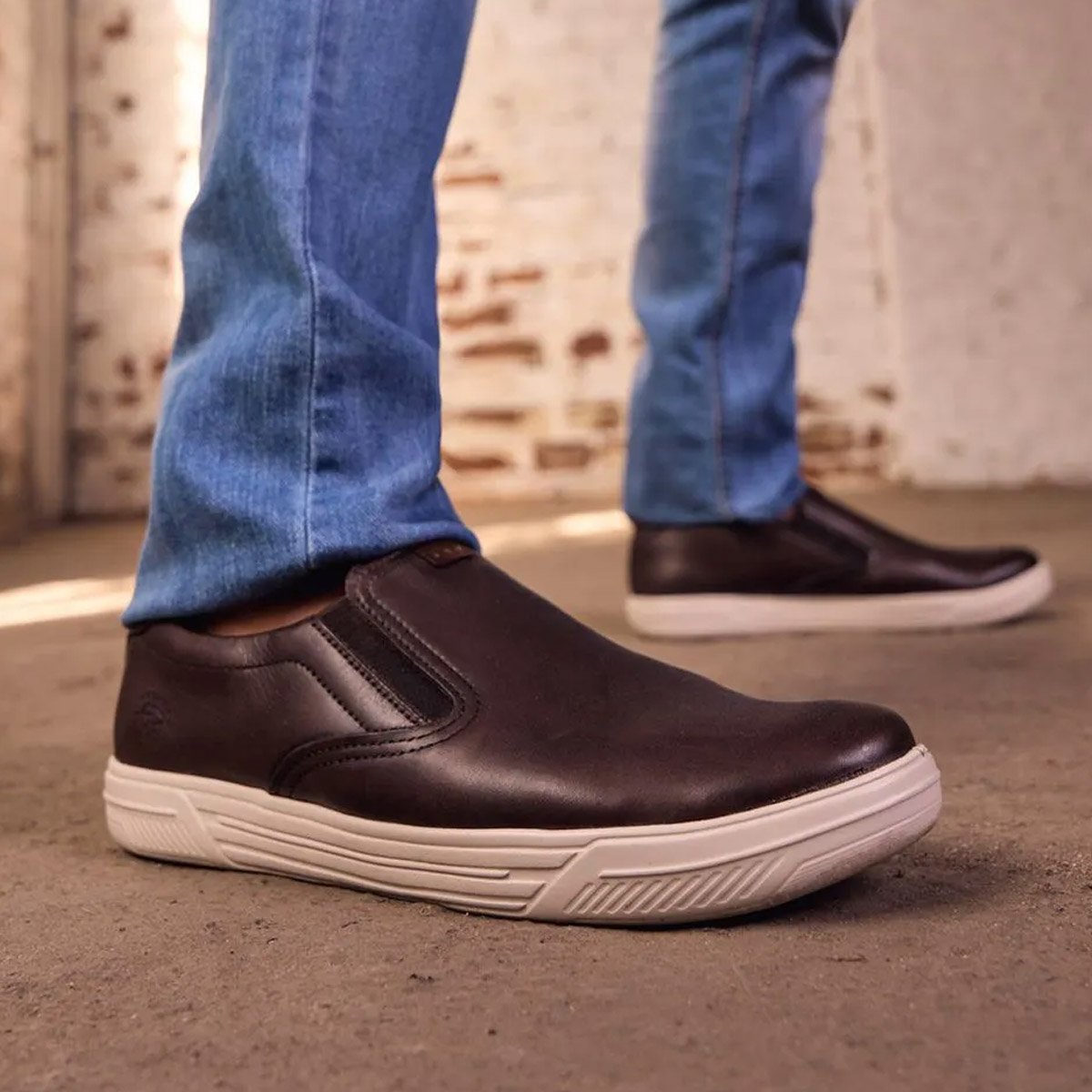 Sapatenis Pegada 510402 Masculino Tamanho Especial  Marrom 2