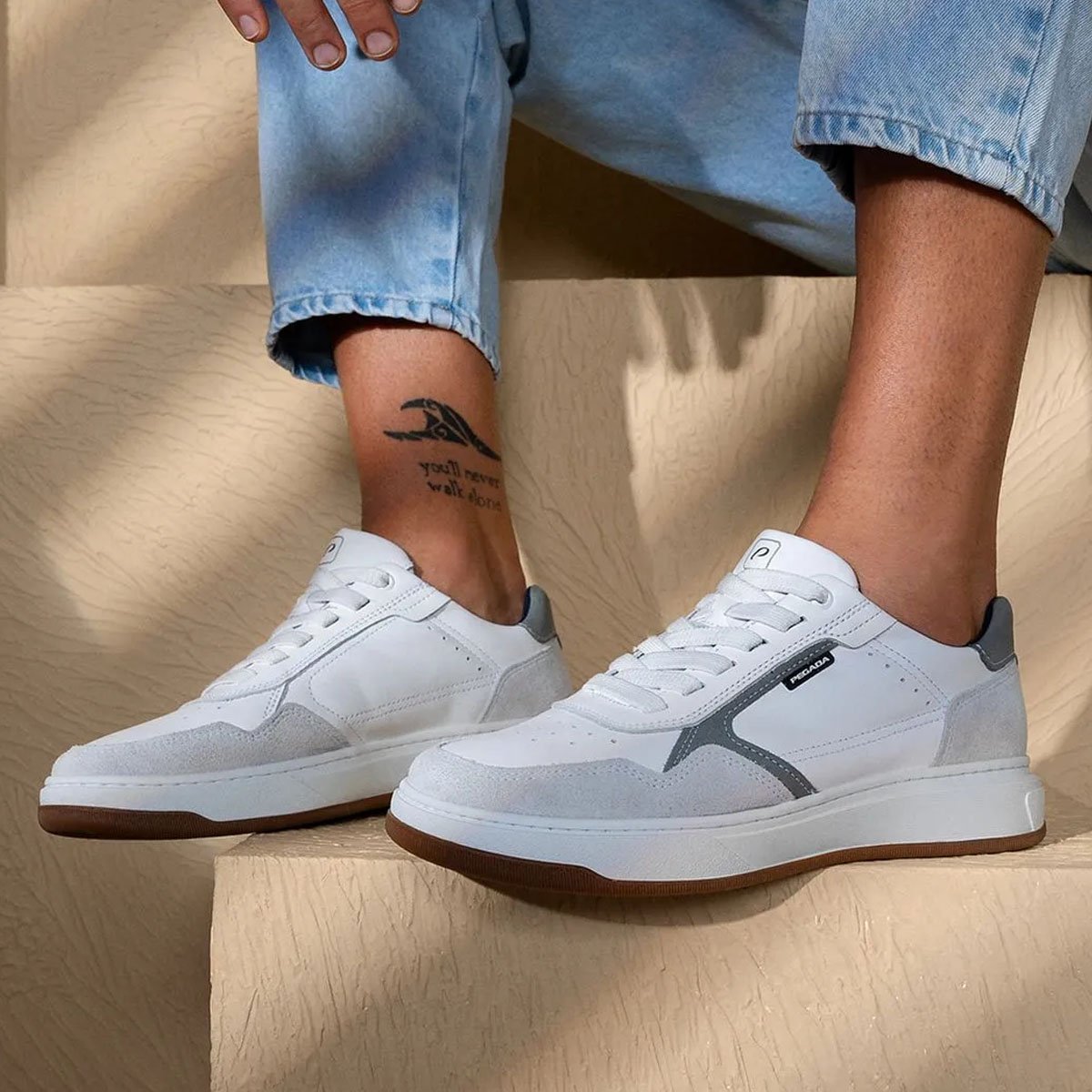 Sapatenis Pegada 111704 Masculino Branco Branco 2
