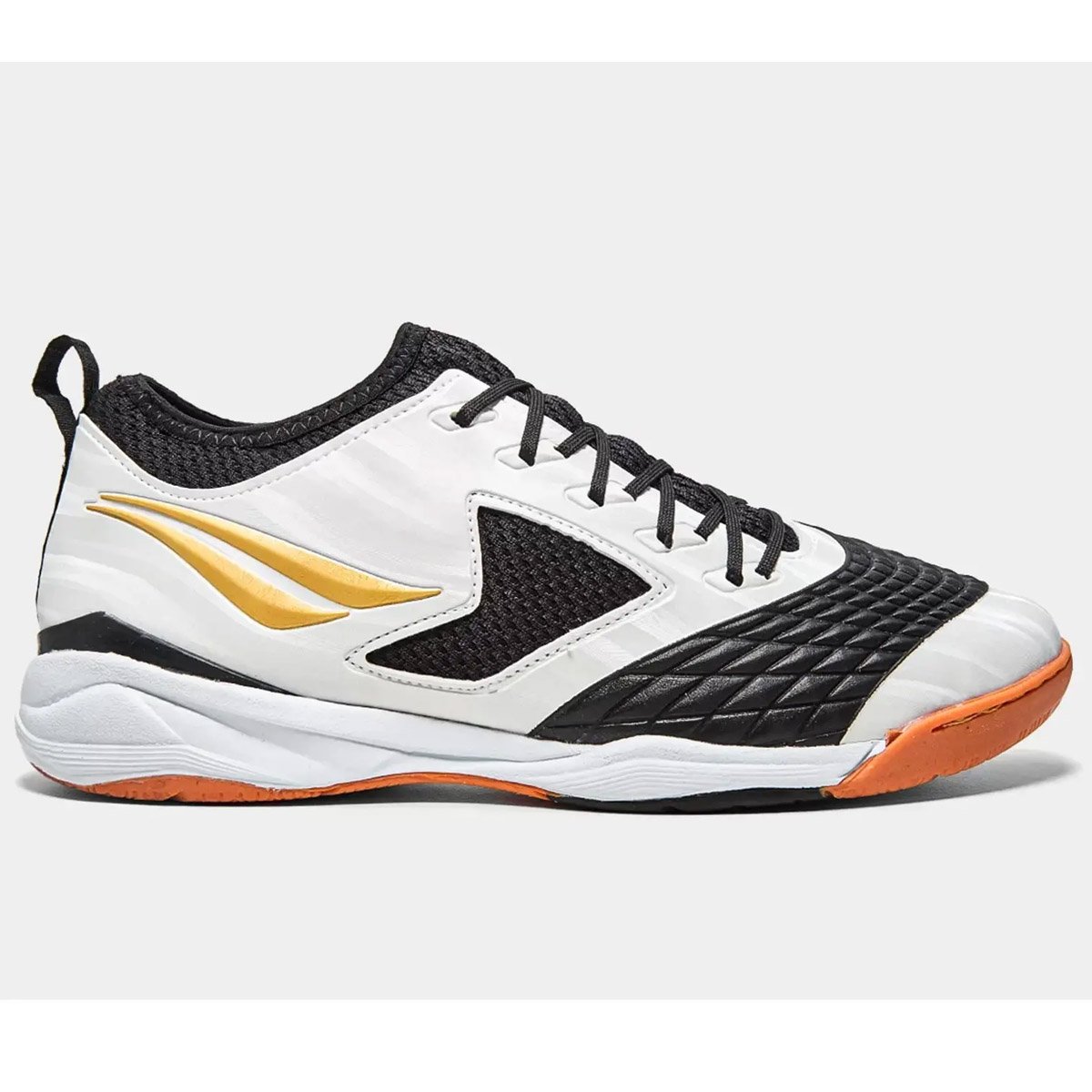 Tenis Futsal Penalty Max 1000 Unissex Branco Dourado