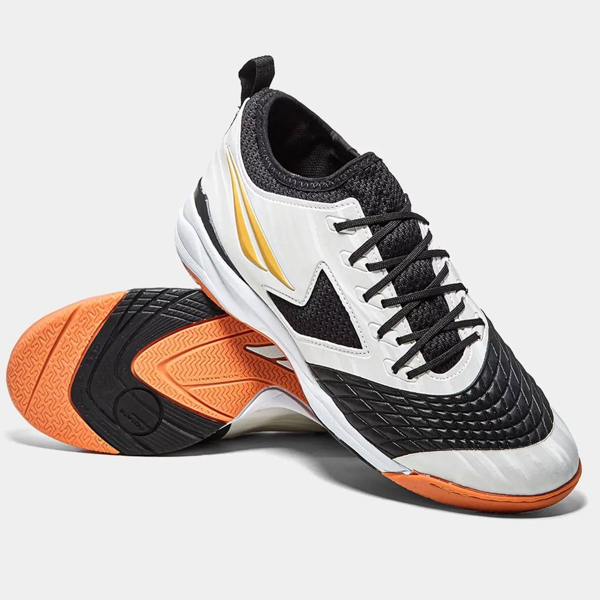 Tenis Futsal Penalty Max 1000 Unissex Branco Dourado Branco 3