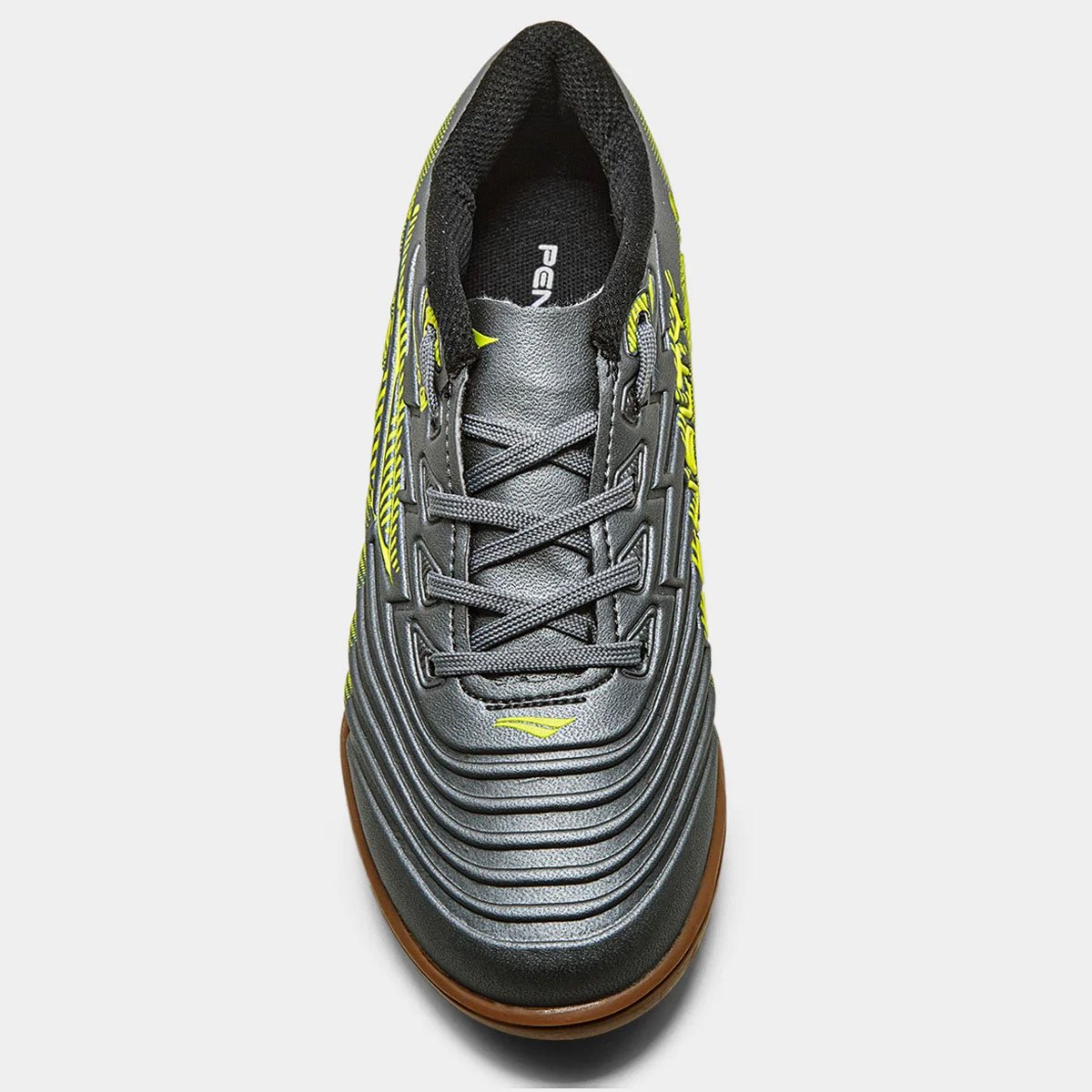 Chuteira Futsal Penalty Bravo Y-3.0 Unissex Chumbo Cinza/Amarelo 4