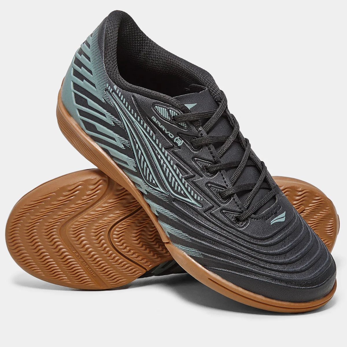 Chuteira Futsal Penalty Bravo Y-3.0 Unissex Preto Preto/Verde 2