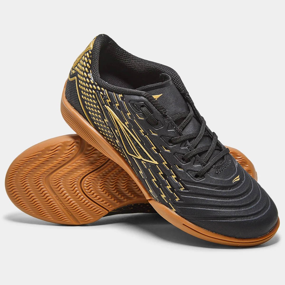 Tenis Futsal Penalty Garra Y-2.0 Infantil Preto Preto/Dourado 2