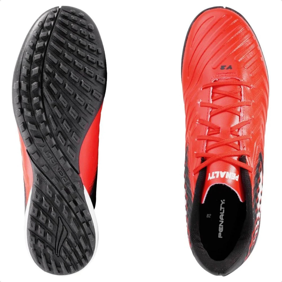 Chuteira Society Penalty Digital Y-2 Unissex Vermelho Vermelho/Preto 5