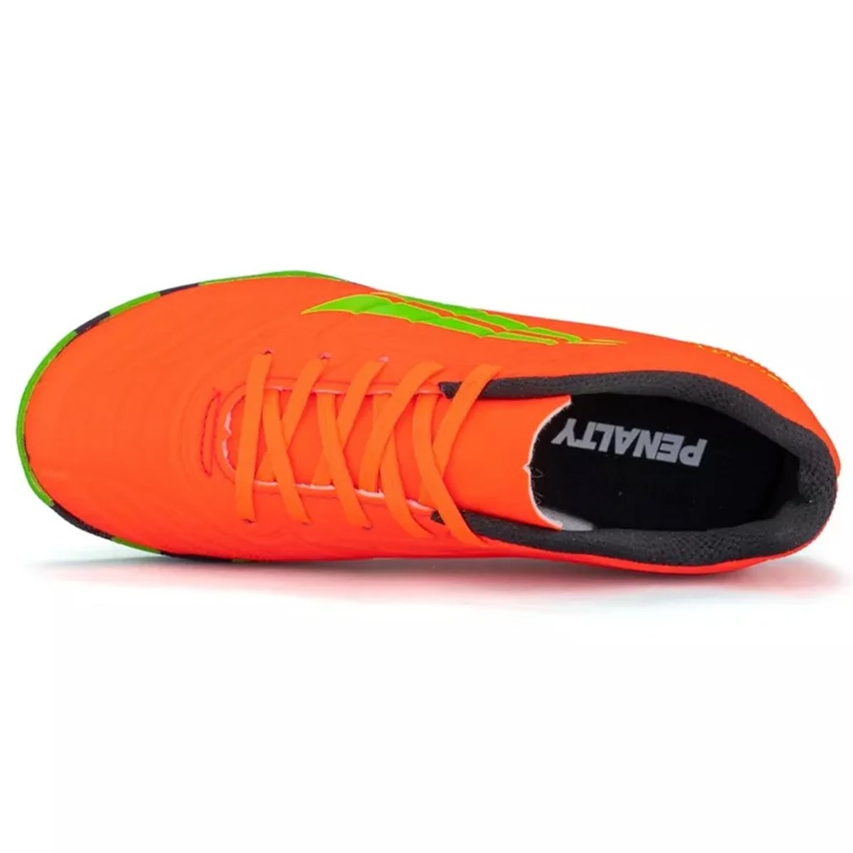 Chuteira Society Penalty Matis Kids XXI Infantil Coral Laranja/Verde 4