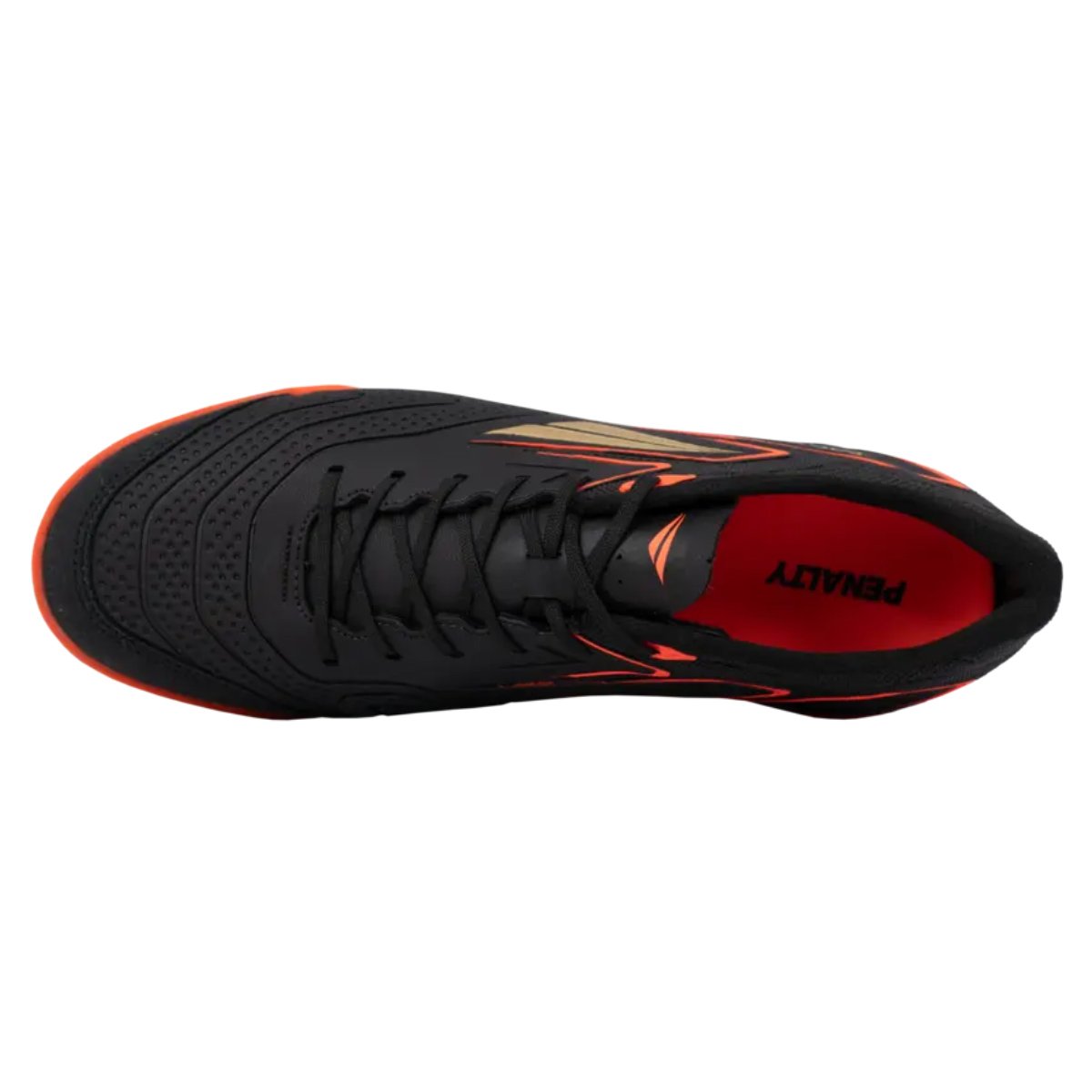 Tenis Futsal Penalty Max 300 Y-1 Unissex Preto Preto/Laranja 3