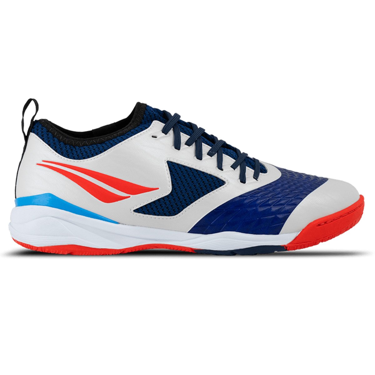 Chuteira Futsal Penalty Max 1000 Ecoknit Unissex Branco Branco/Azul
