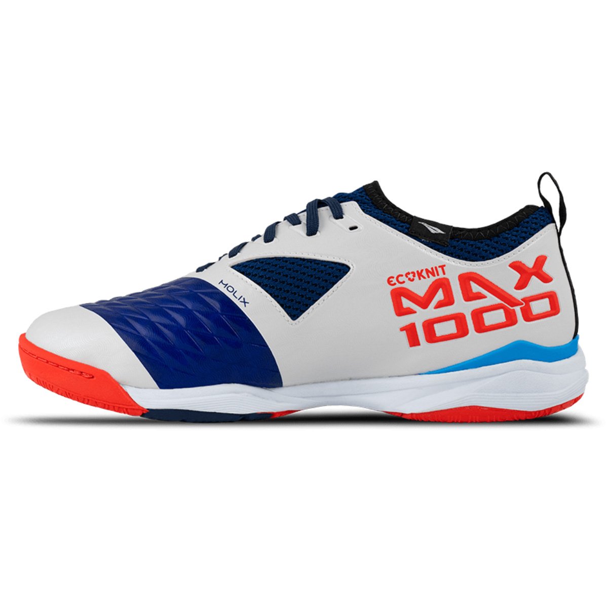 Chuteira Futsal Penalty Max 1000 Ecoknit Unissex Branco Branco/Azul 2
