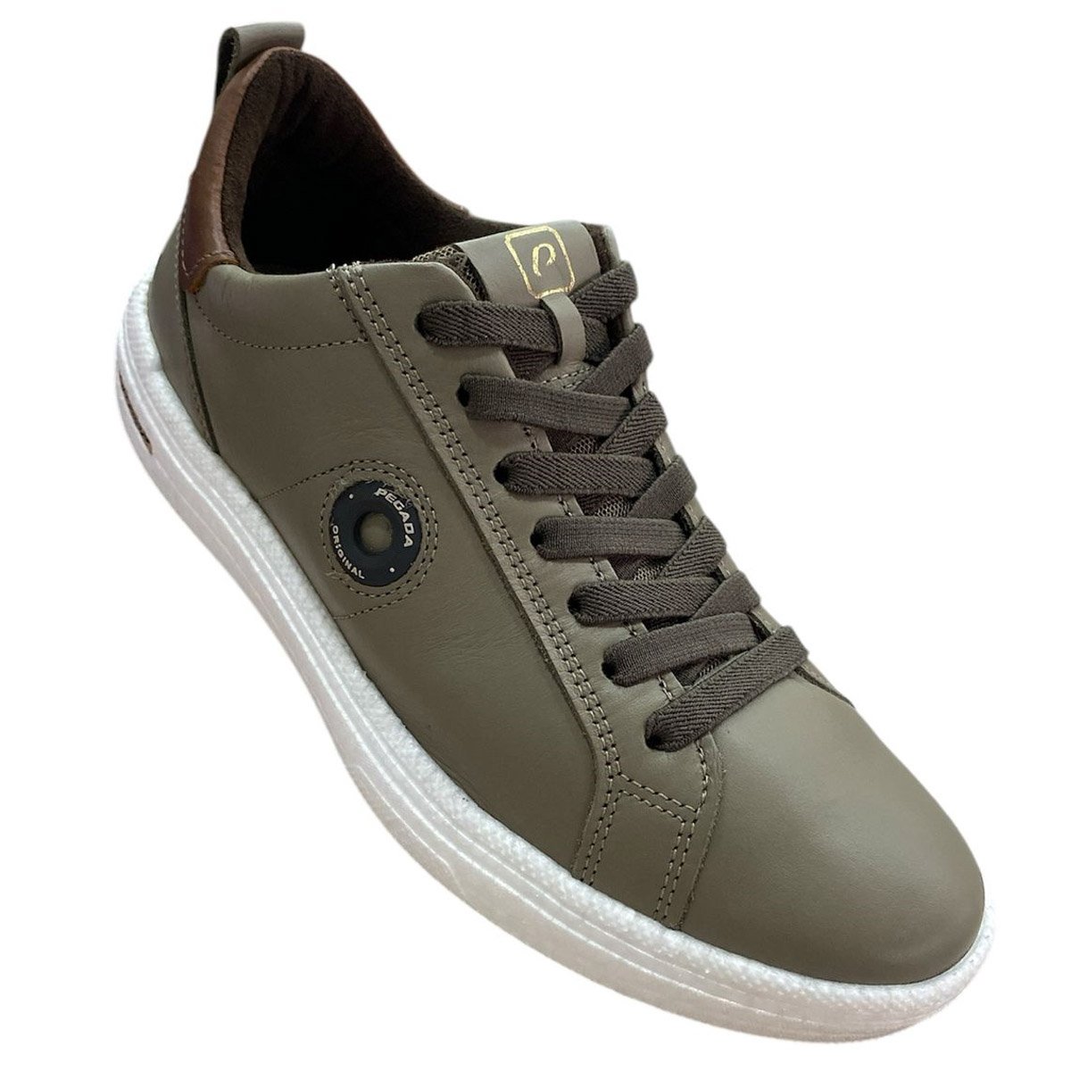 Sapatenis Pegada 112004 Masculino Cinza  Bege 3