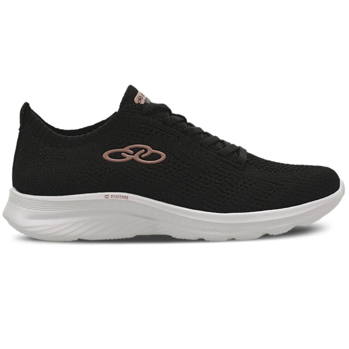 Tenis Olympikus 130G Ultraleve Feminino Preto Preto/Rose 1