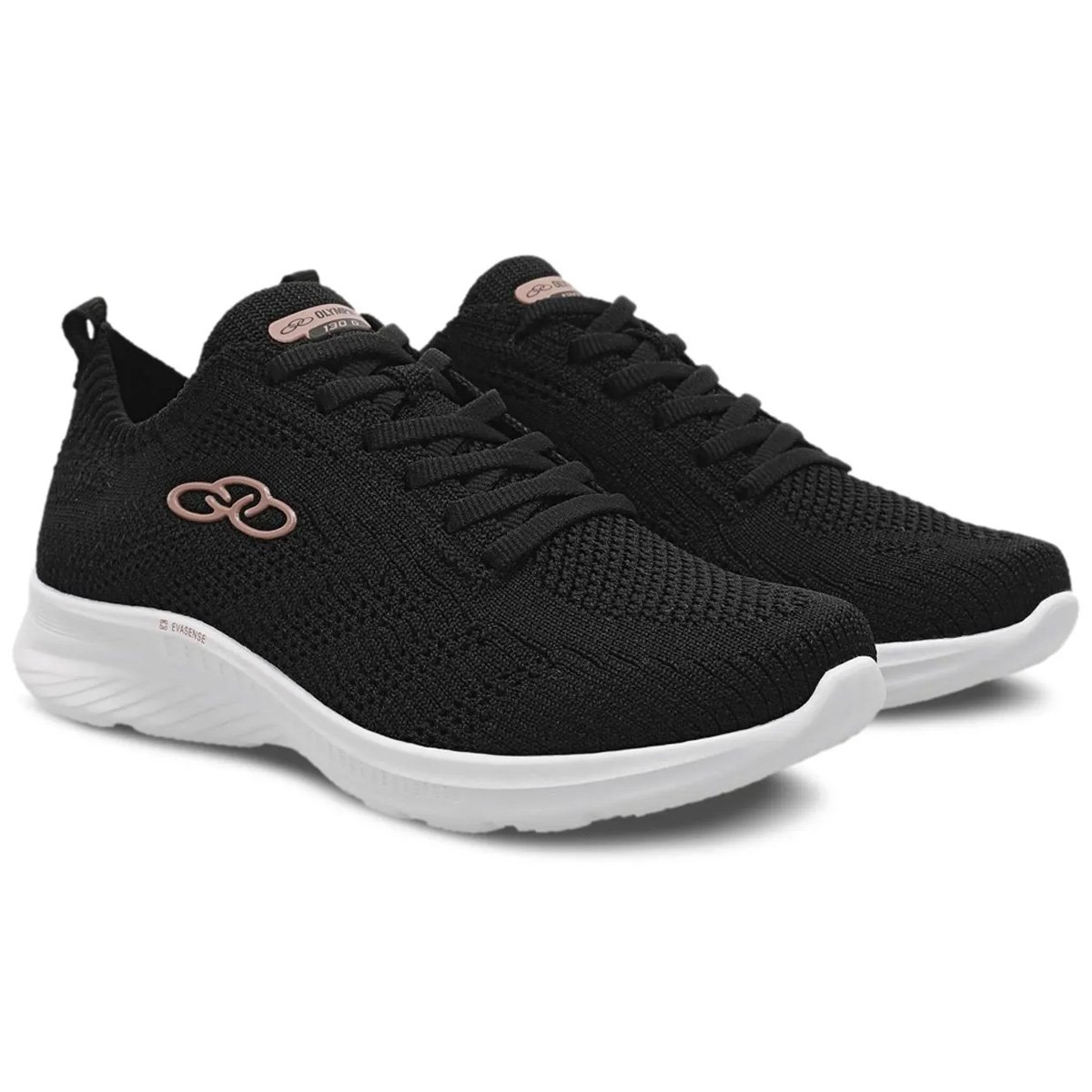 Tenis Olympikus 130G Ultraleve Feminino Preto Preto/Rose 2