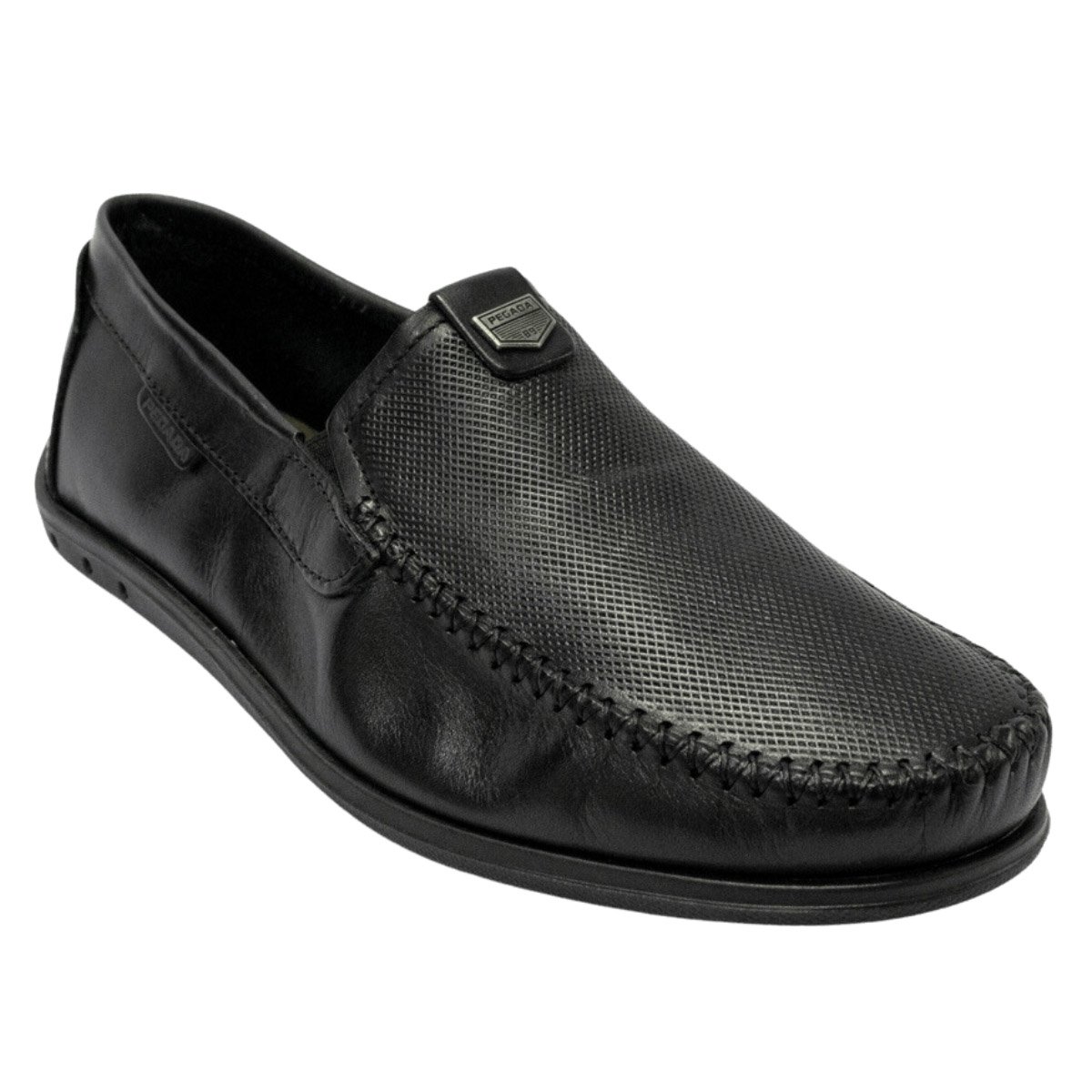 Mocassim Pegada 141603 Masculino Preto Preto 2