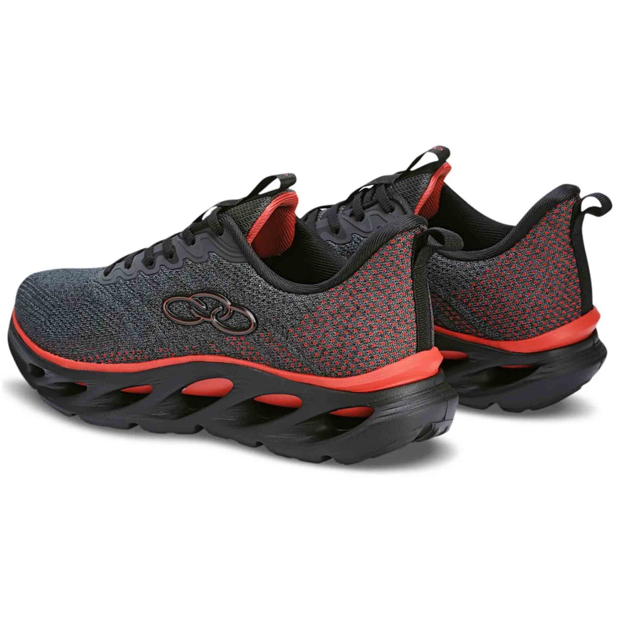 Tenis Olympikus Diffuse 5 Masculino Chumbo Cinza/Vermelho 4
