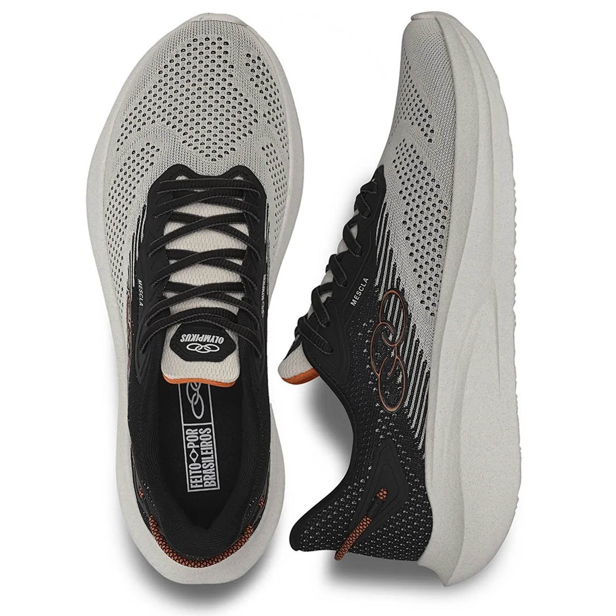 Tenis Olympikus Mescla Masculino Arenito Preto/Bege 3