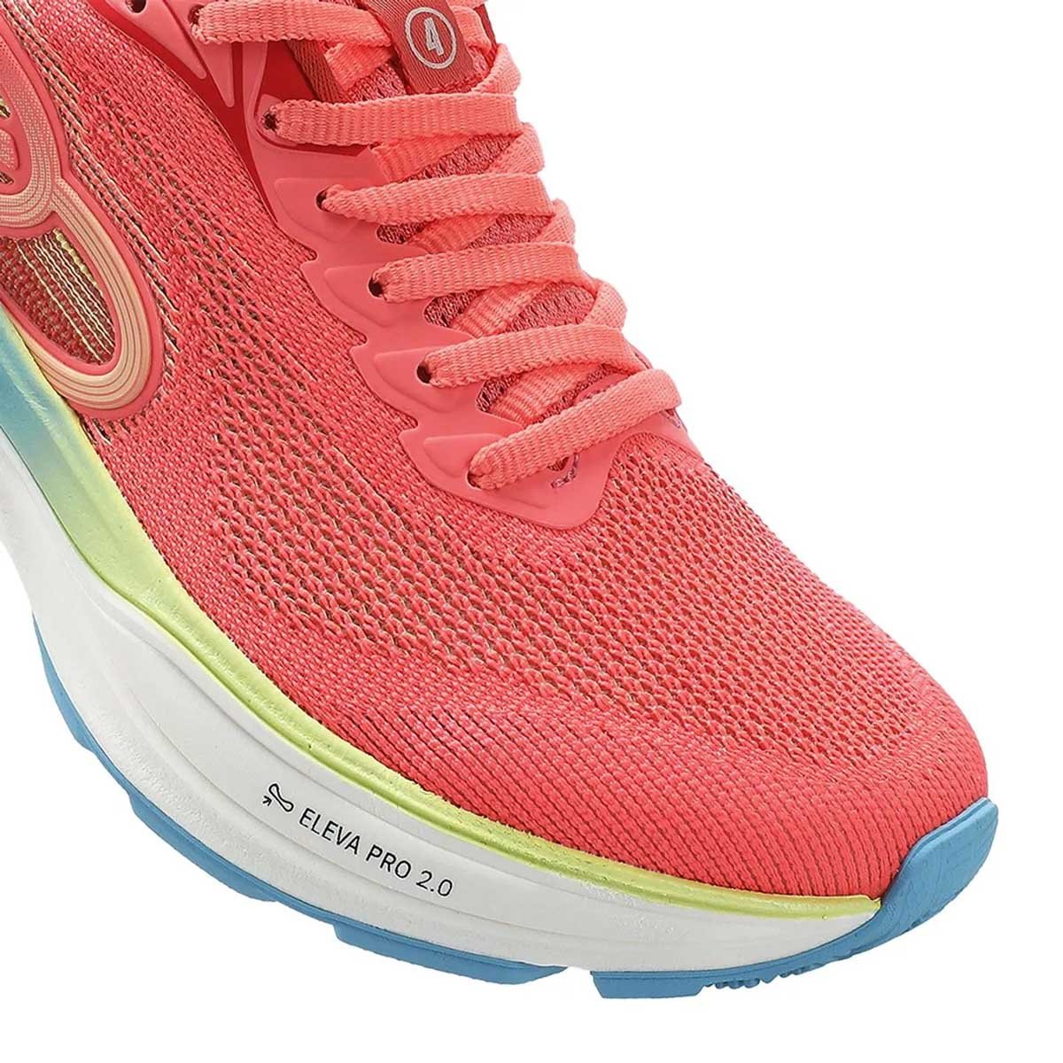 Tenis Olympikus Pride 4 Feminino Coral Coral/Limão 7