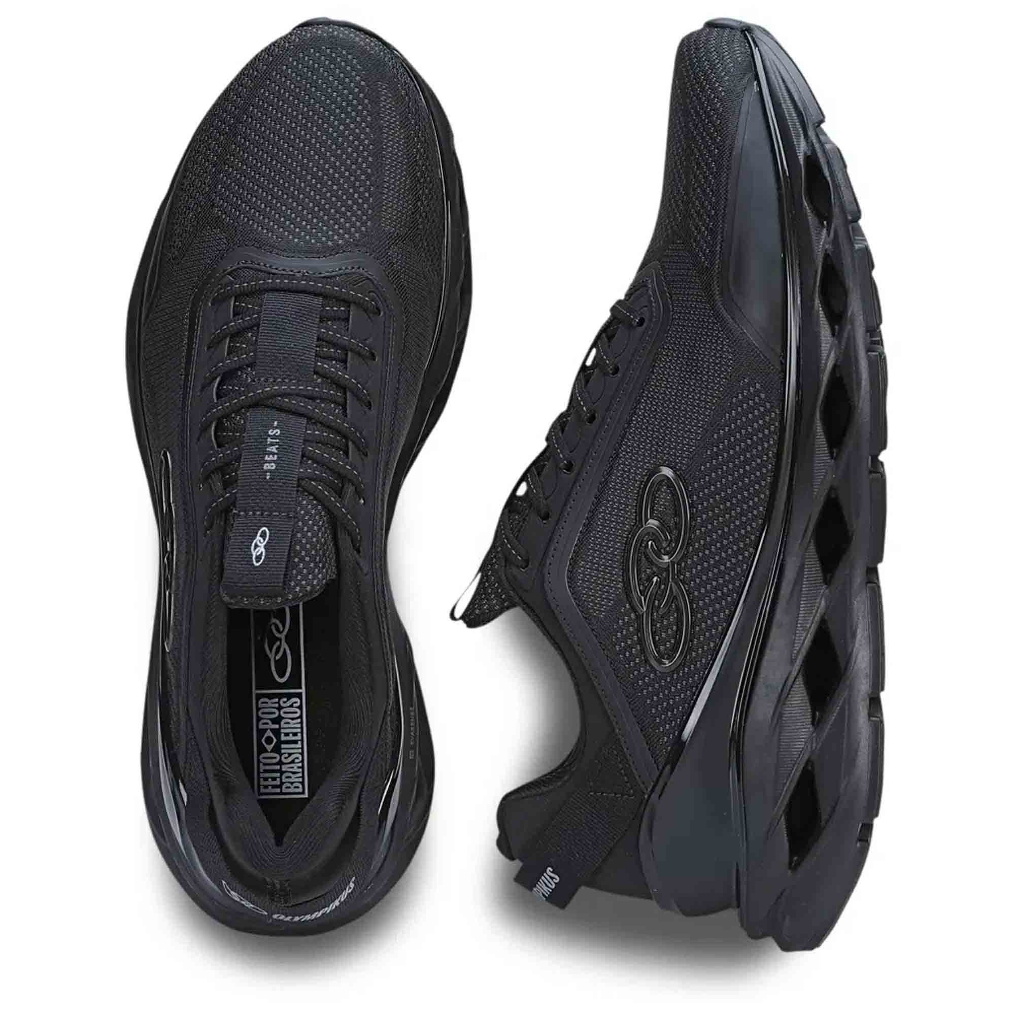 Tenis Olympikus Beats Masculino Confortavel Casual Estiloso Preto 3