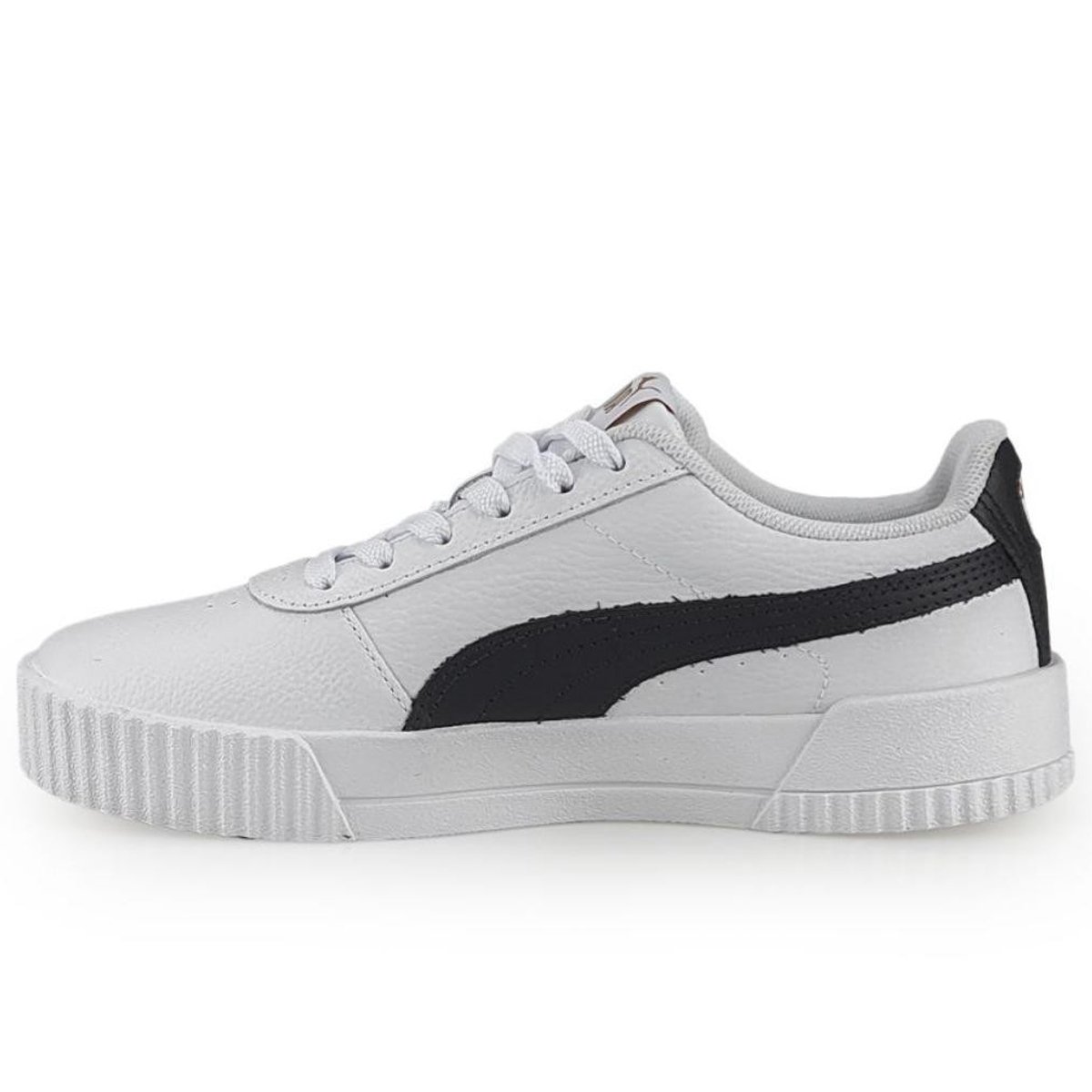 Tenis Puma Carina L BDP Feminino Branco Preto Branco 2