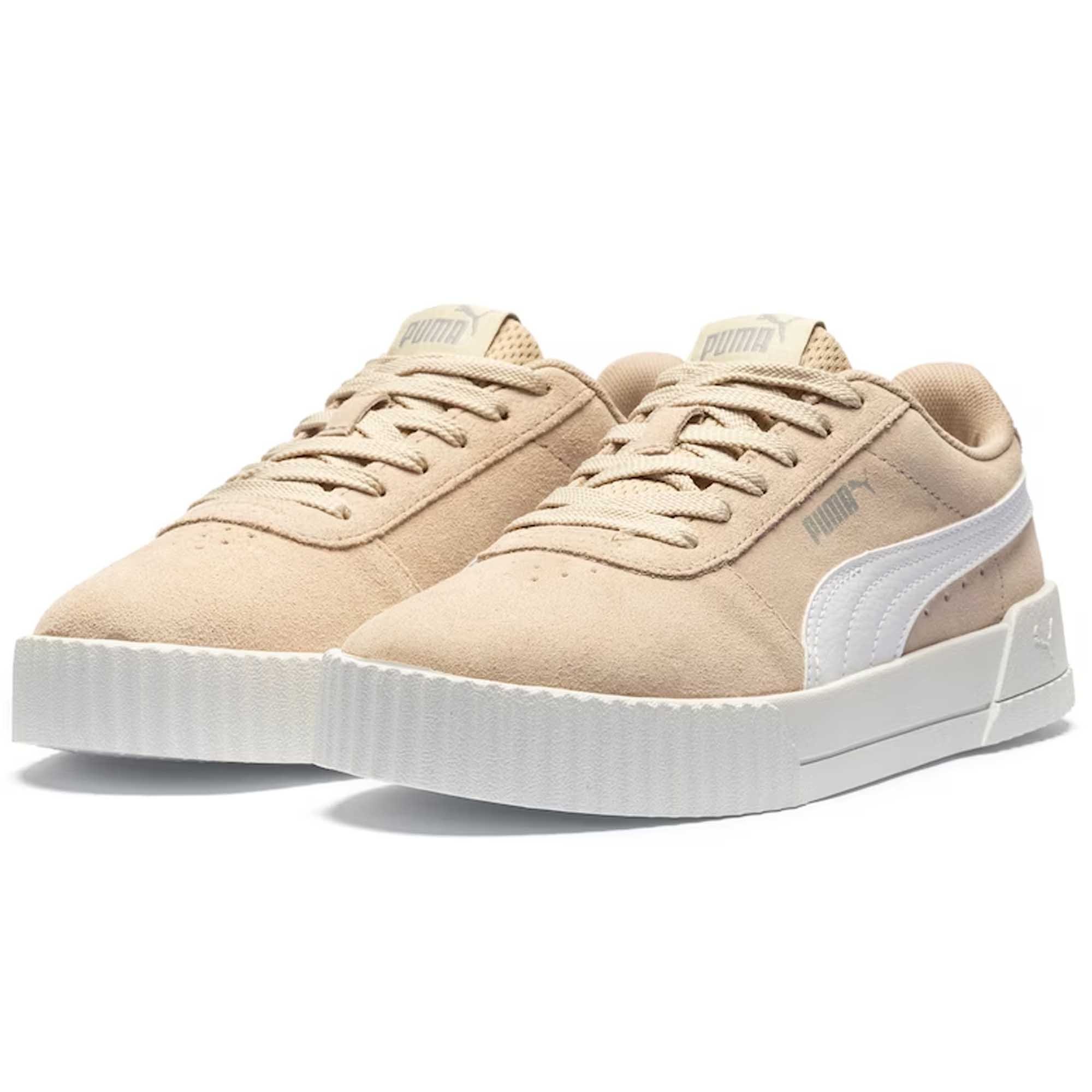 Tenis Puma Carina BDP Bege Feminino Conforto Casual Bege/Branco 2