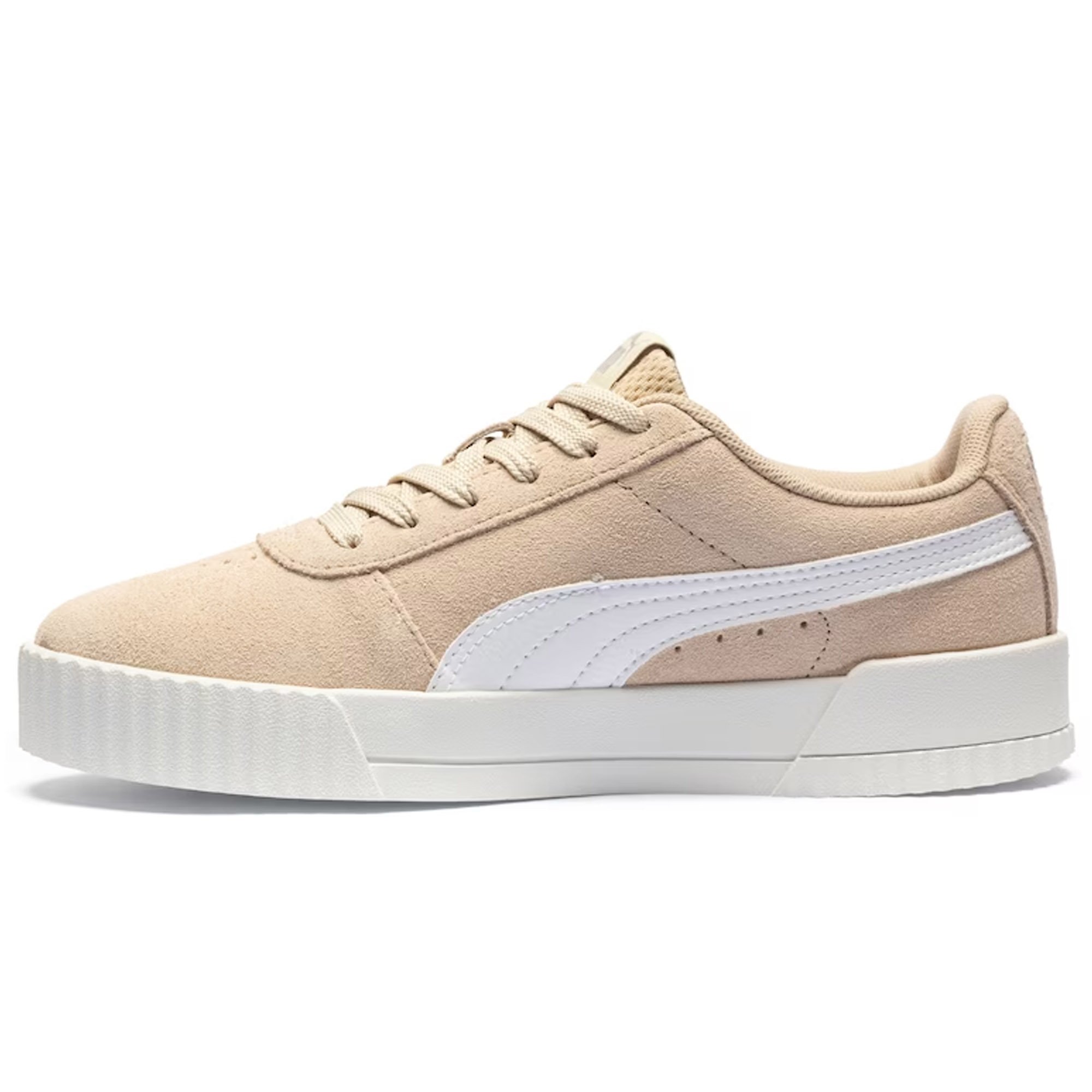 Tenis Puma Carina BDP Bege Feminino Conforto Casual Bege/Branco 3