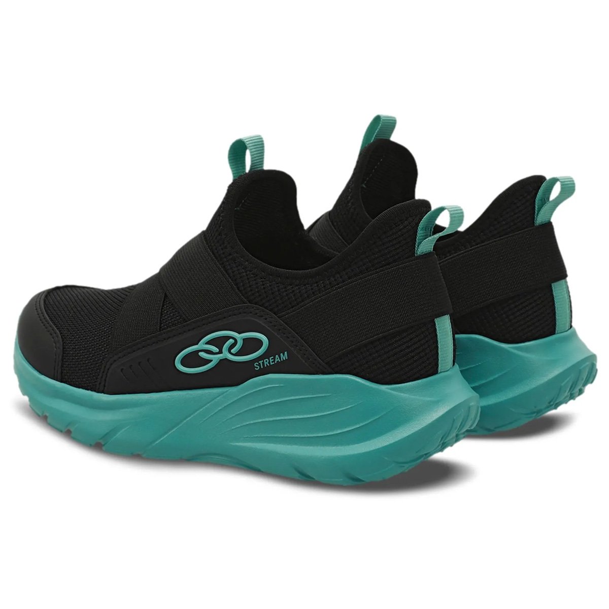 Tenis Olympikus Stream Infantil Preto Preto/Azul 3