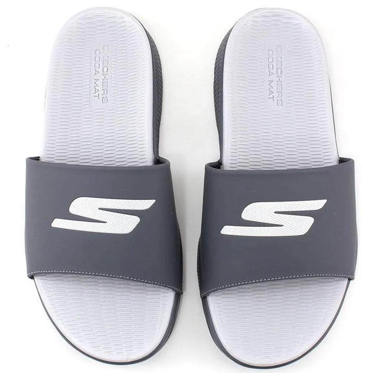 Chinelo Gaspea Skechers Go Consistent Masculino Cinza Cinza/Preto 2