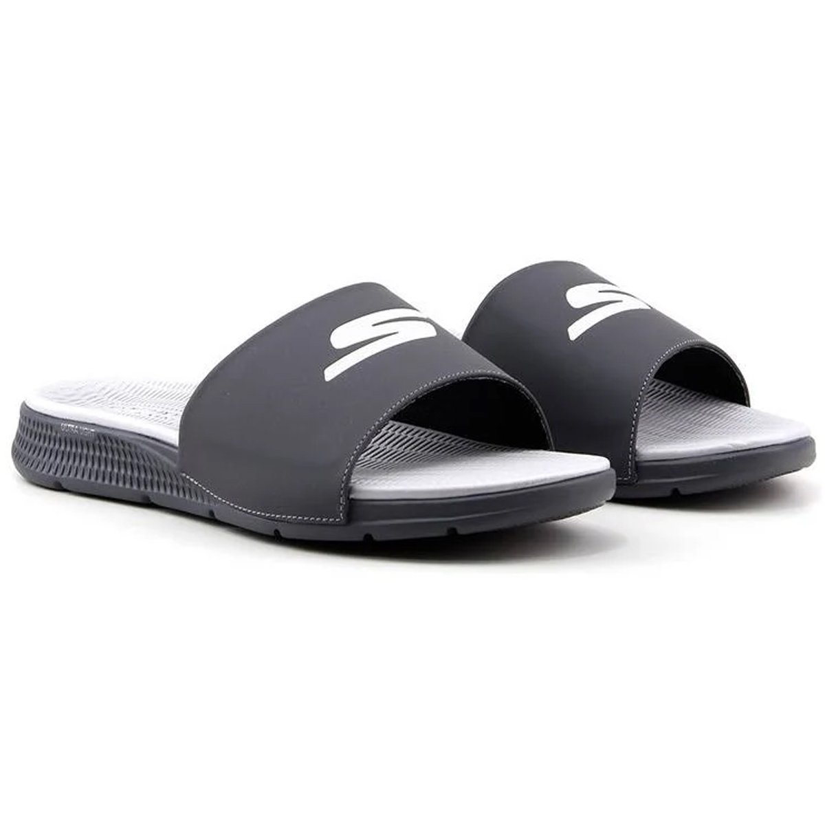 Chinelo Gaspea Skechers Go Consistent Masculino Cinza Cinza/Preto 3