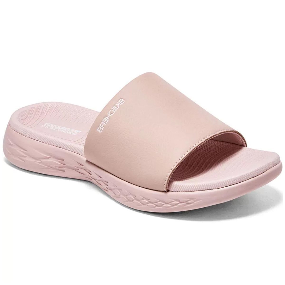 Chinelo Gaspea Skechers On The Go 600 Feminino Malva Bege 2
