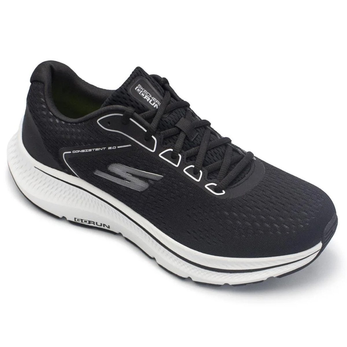 Tenis Skechers Go Run Consistent 2.0 Masculino Preto Branco Preto/Branco 2