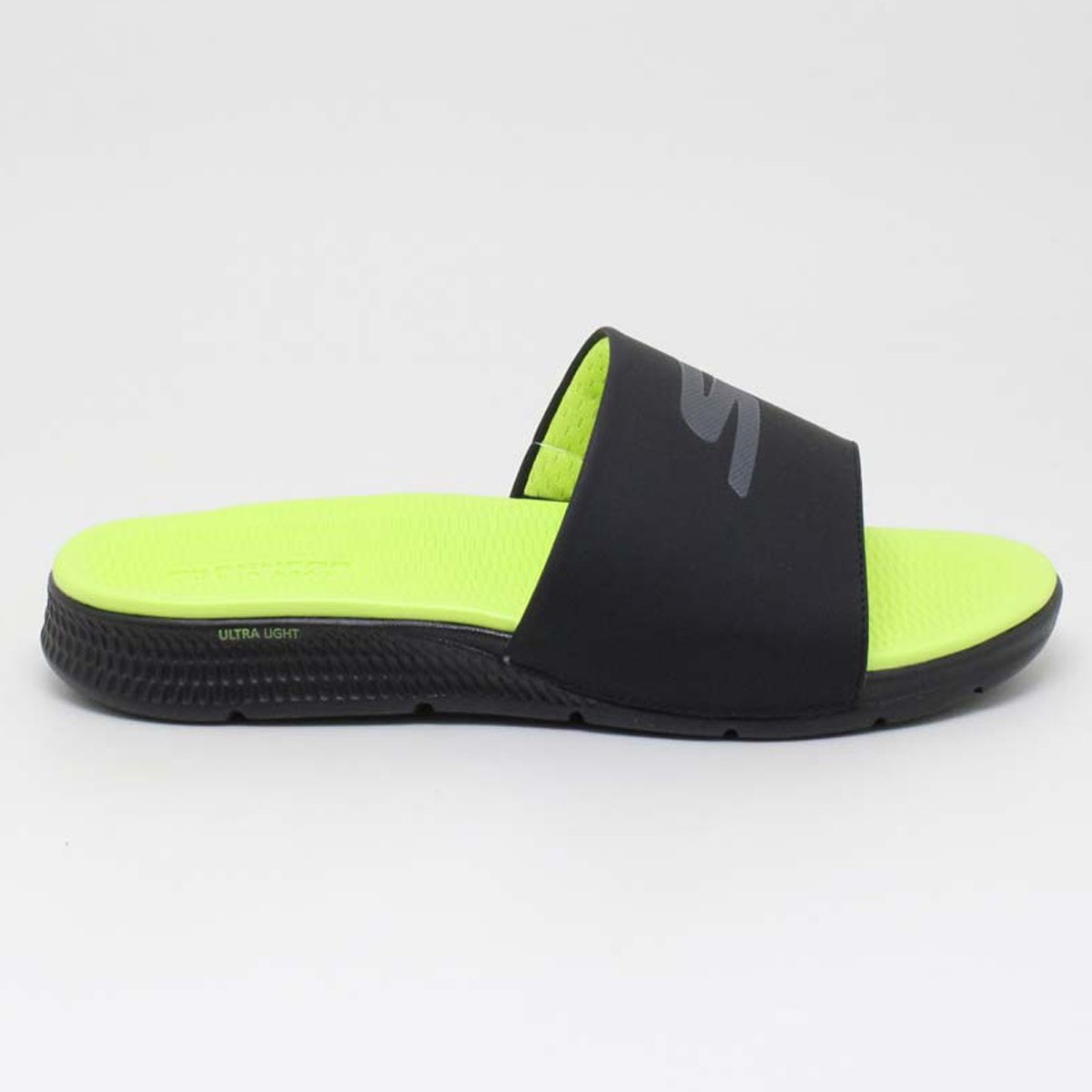 Chinelo Gaspea Skechers Go Consistent Masculino Preto Preto/Verde 8