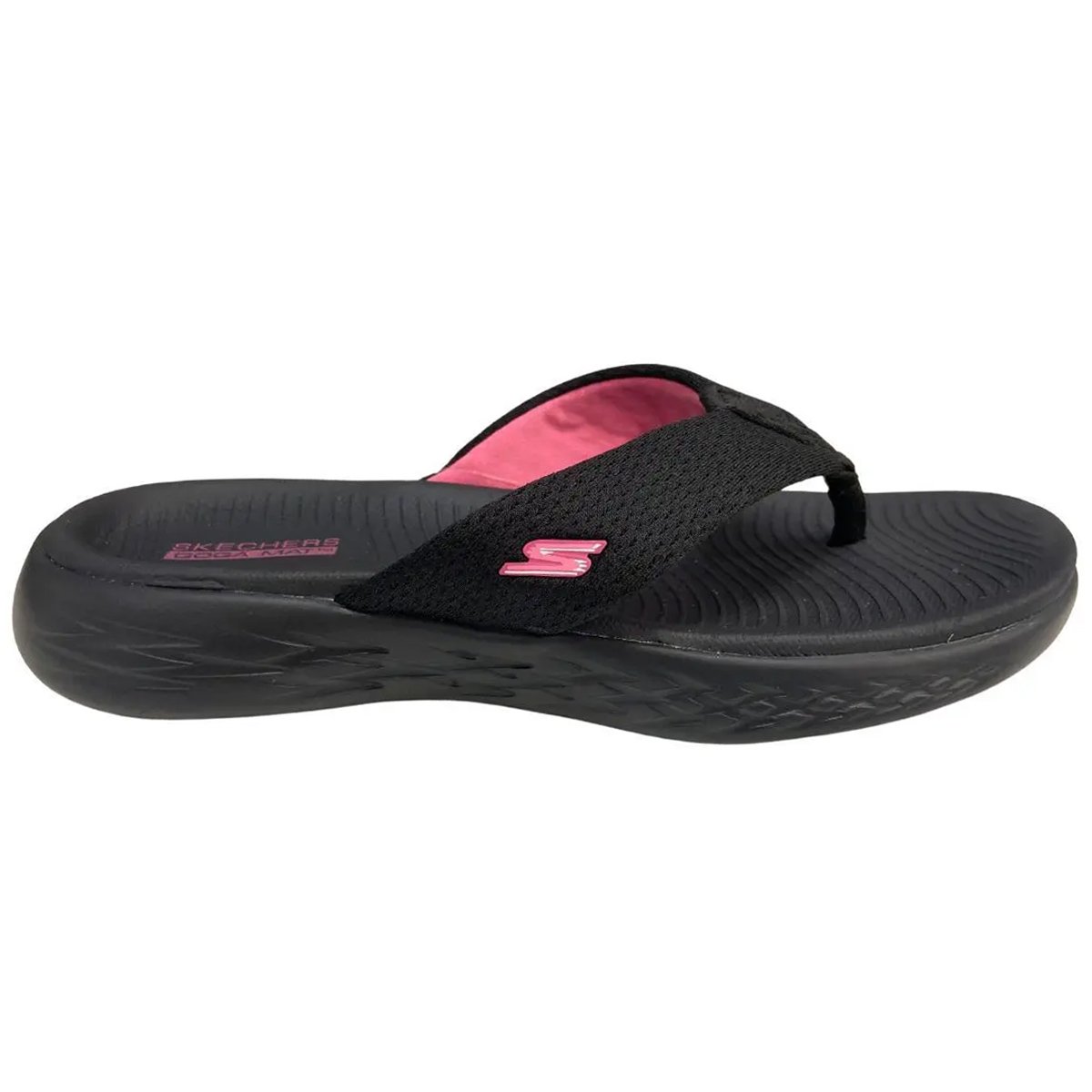 Chinelo Skechers On The Go 600 Feminino Preto Preto/Rosa 1
