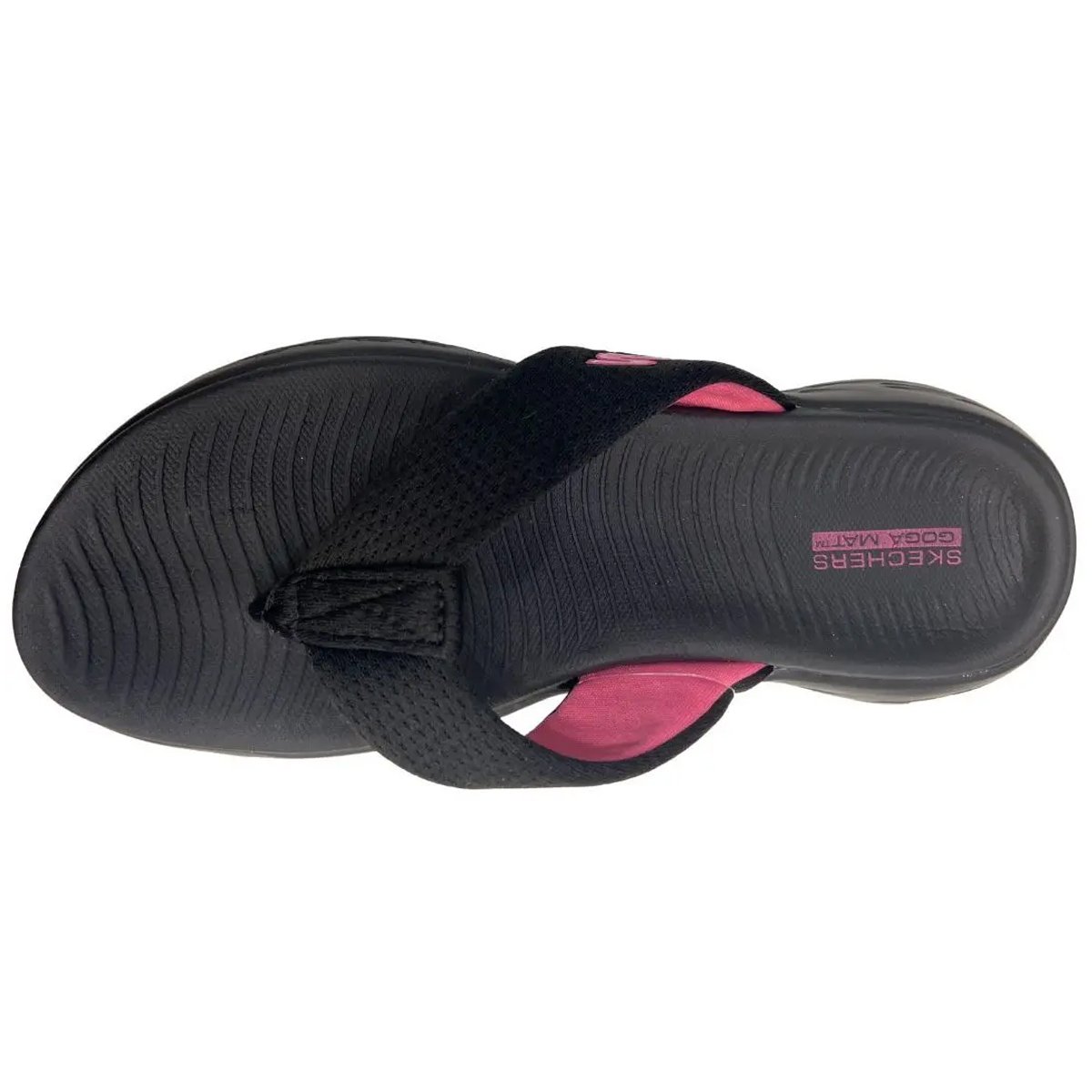 Chinelo Skechers On The Go 600 Feminino Preto Preto/Rosa 3