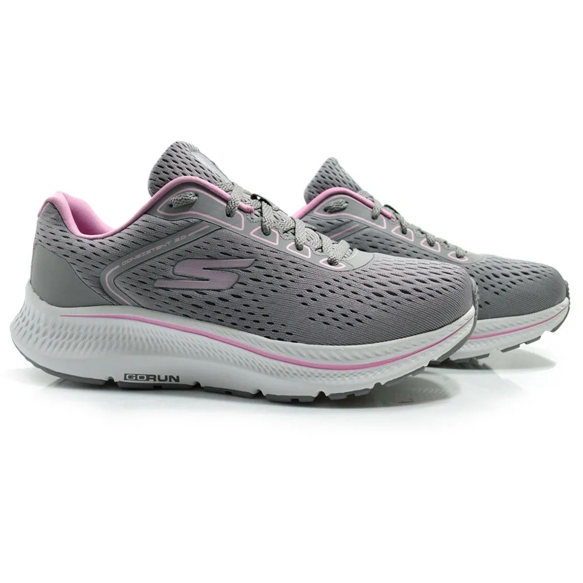 Tenis Skechers Go Run Consistent 2.0 Feminino Cinza Cinza/Rosa 2