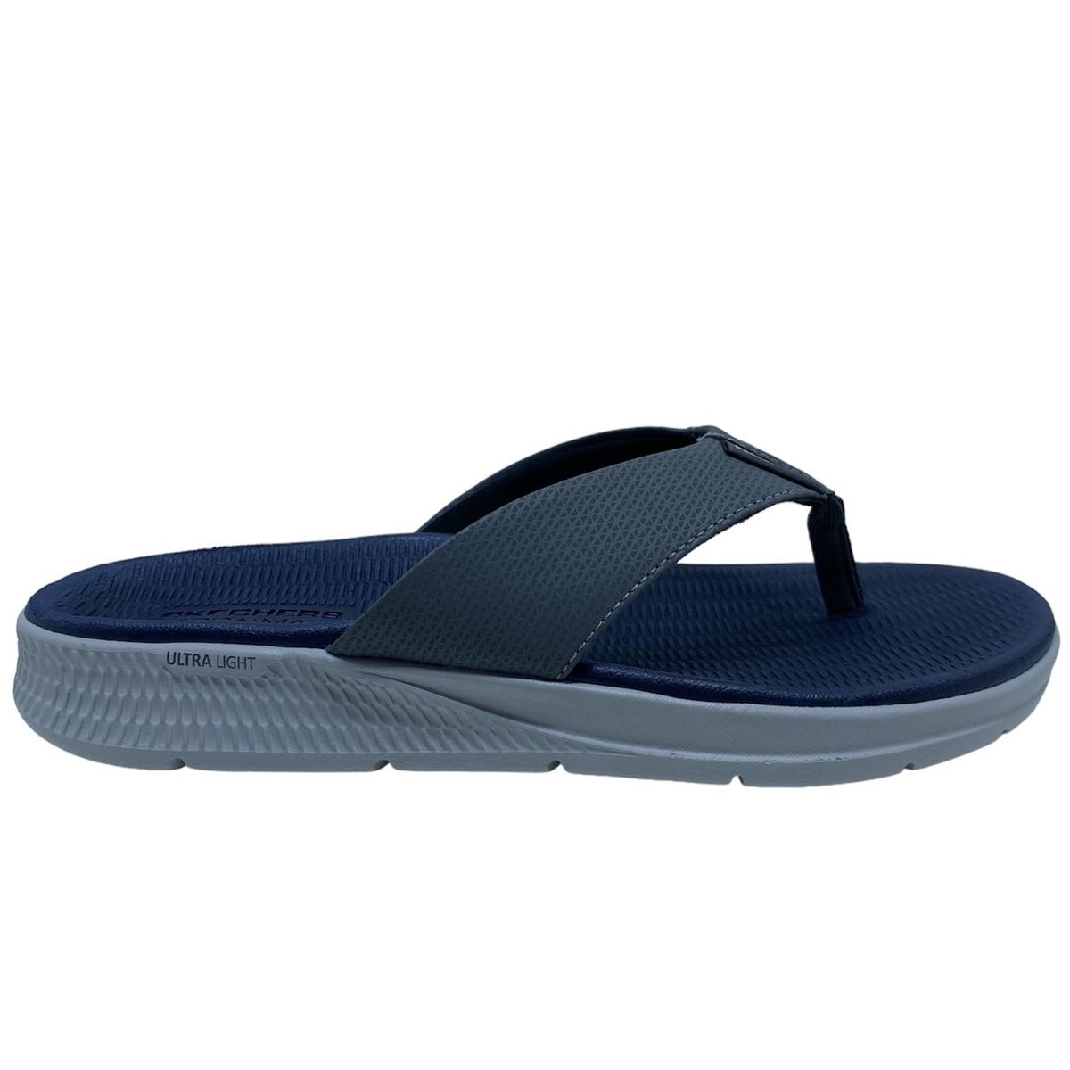 Chinelo Skechers Go Consistent Masculino Cinza Cinza/Azul 2