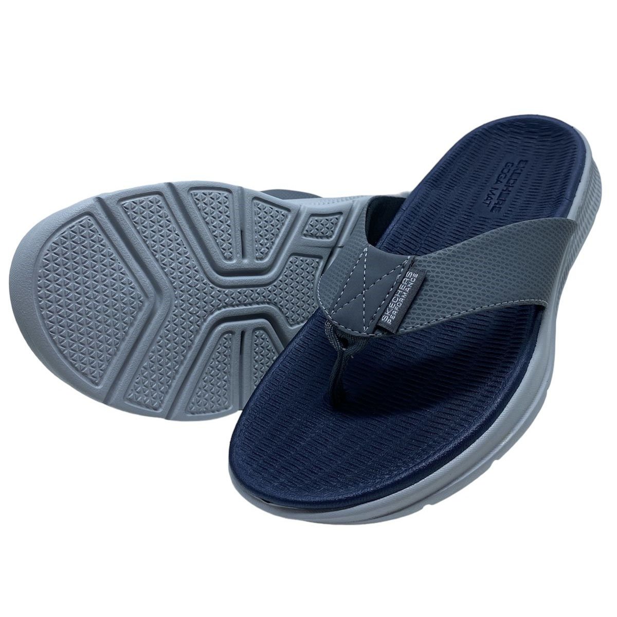 Chinelo Skechers Go Consistent Masculino Cinza Cinza/Azul 6