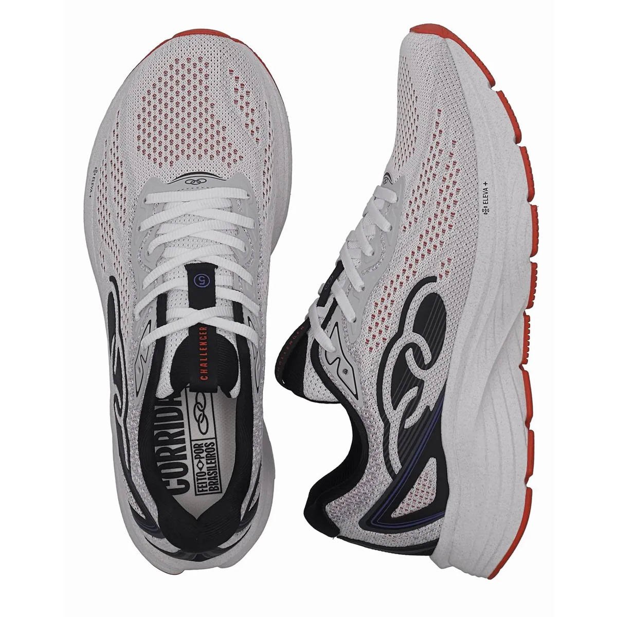 Tenis Olympikus Challenger 5 Masculino Branco Vermelho Branco 3