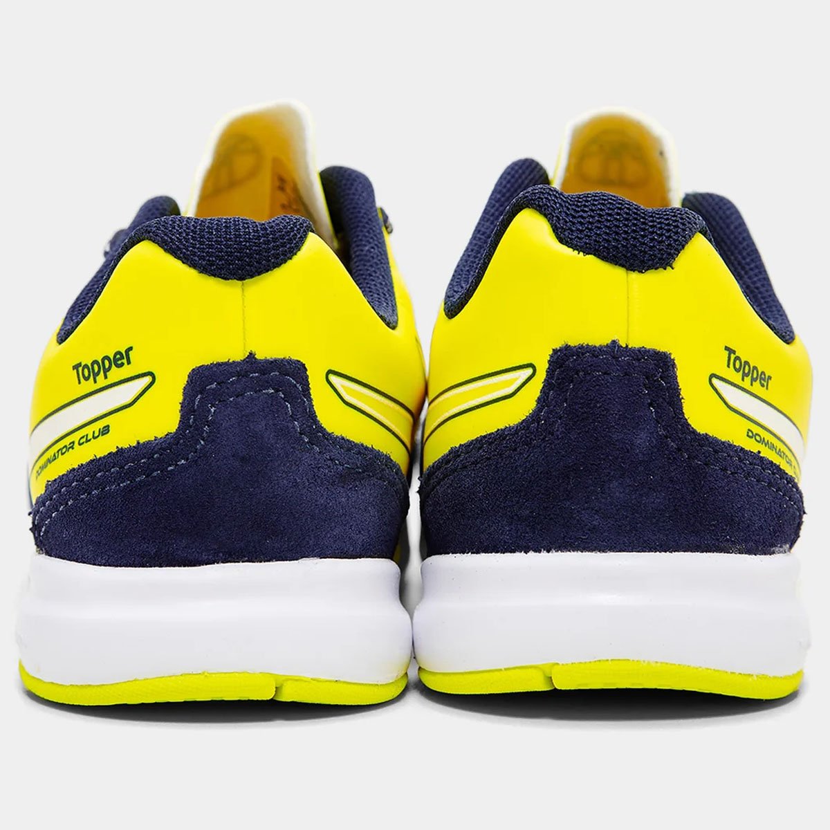 Chuteira Futsal Topper Dominator Club V Infantil Amarelo Amarelo/Azul Marinho 3