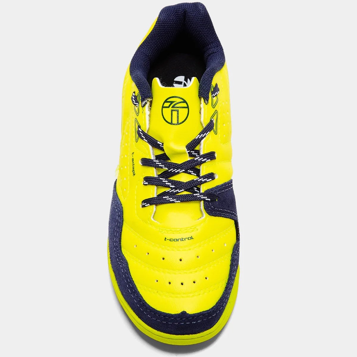 Chuteira Futsal Topper Dominator Club V Infantil Amarelo Amarelo/Azul Marinho 4