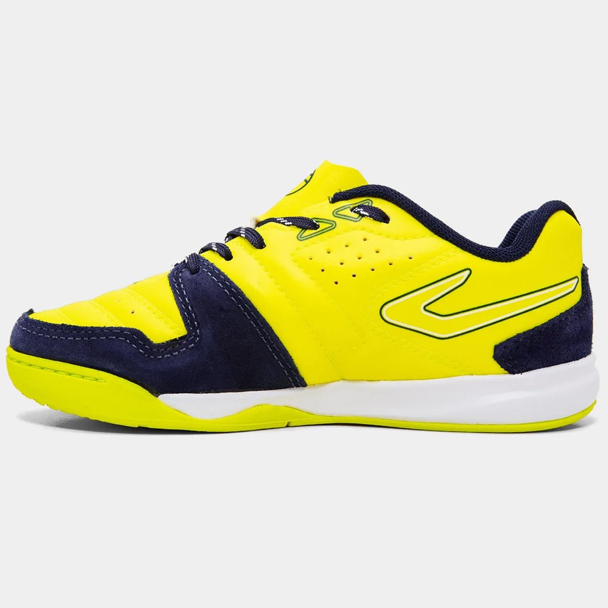 Chuteira Futsal Topper Dominator Club V Infantil Amarelo Amarelo/Azul Marinho 6