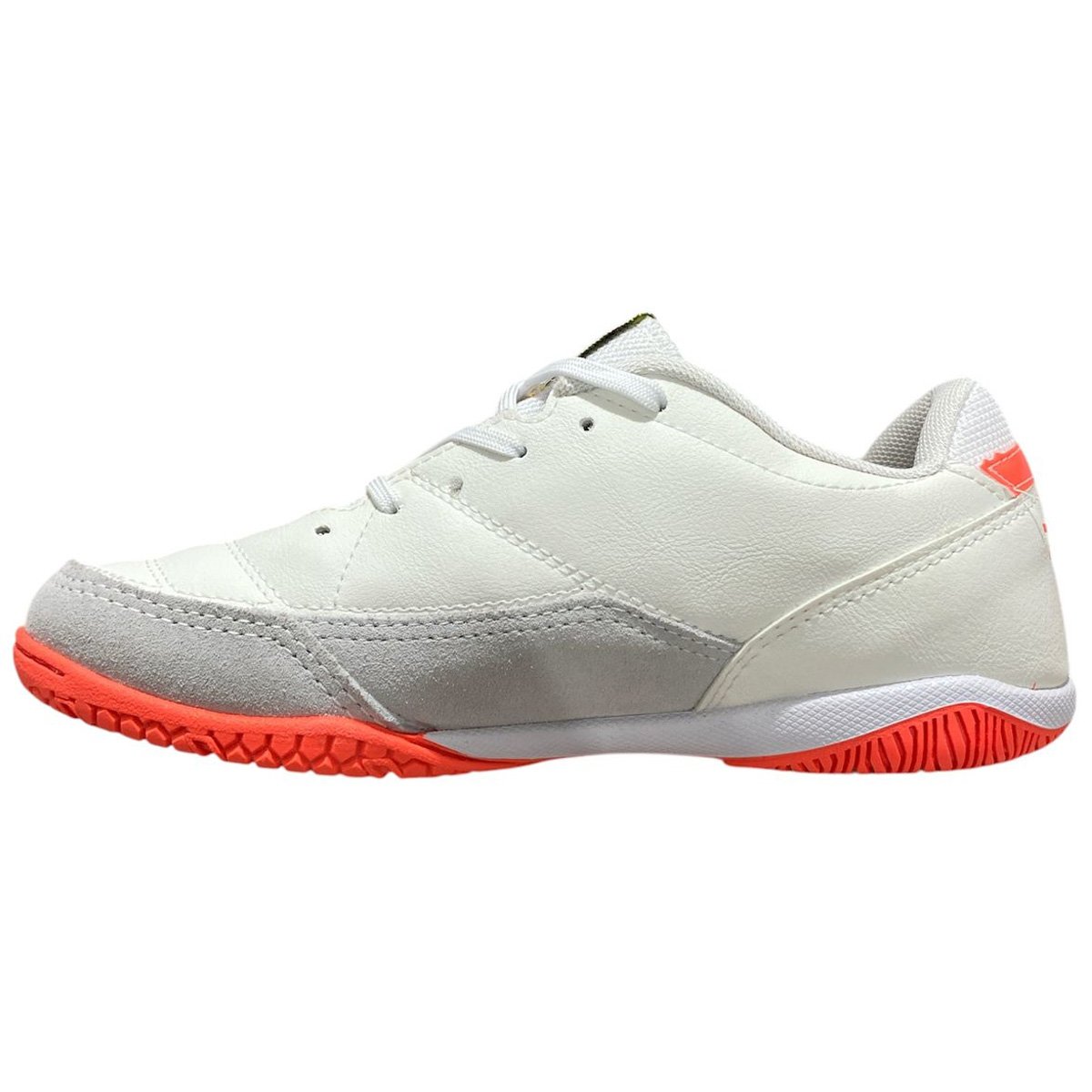 Chuteira Futsal Topper Titanium X Infantil Branco Coral Branco/Coral 2