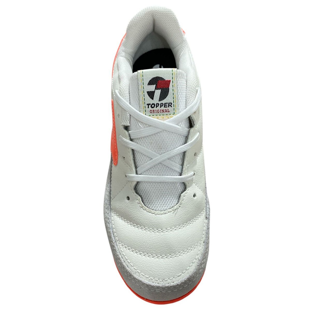Chuteira Futsal Topper Titanium X Infantil Branco Coral Branco/Coral 3