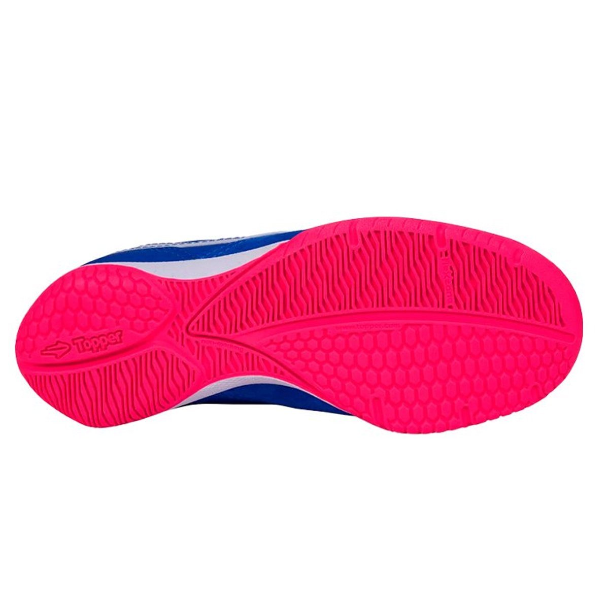 Chuteira Futsal Topper Top Titanium X Infantil Azul Azul/Pink 3