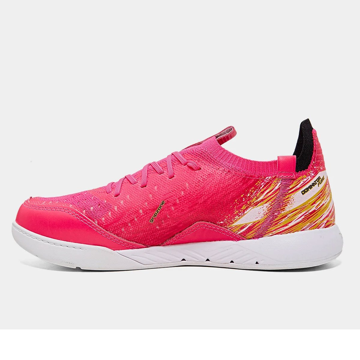 Chuteira Futsal Topper Dominator Fuse II Keeper Unissex Rosa Rosa/Dourado 2