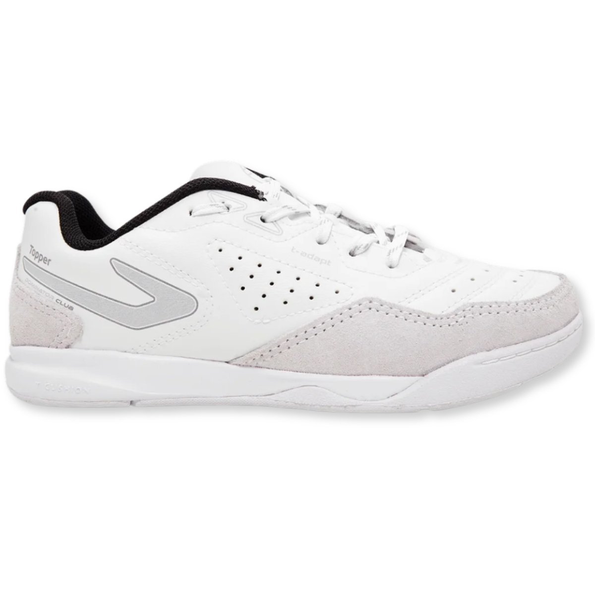 Chuteira Futsal Topper Dominator Club V Unissex Branco Branco 1