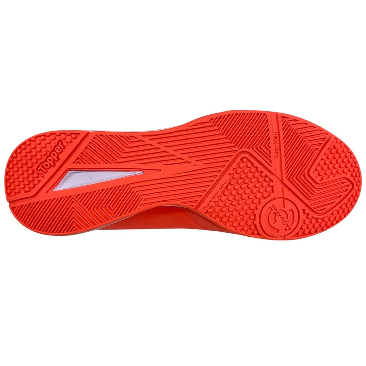 Chuteira Futsal Topper Maestro Light Unissex Coral Laranja/Branco 5