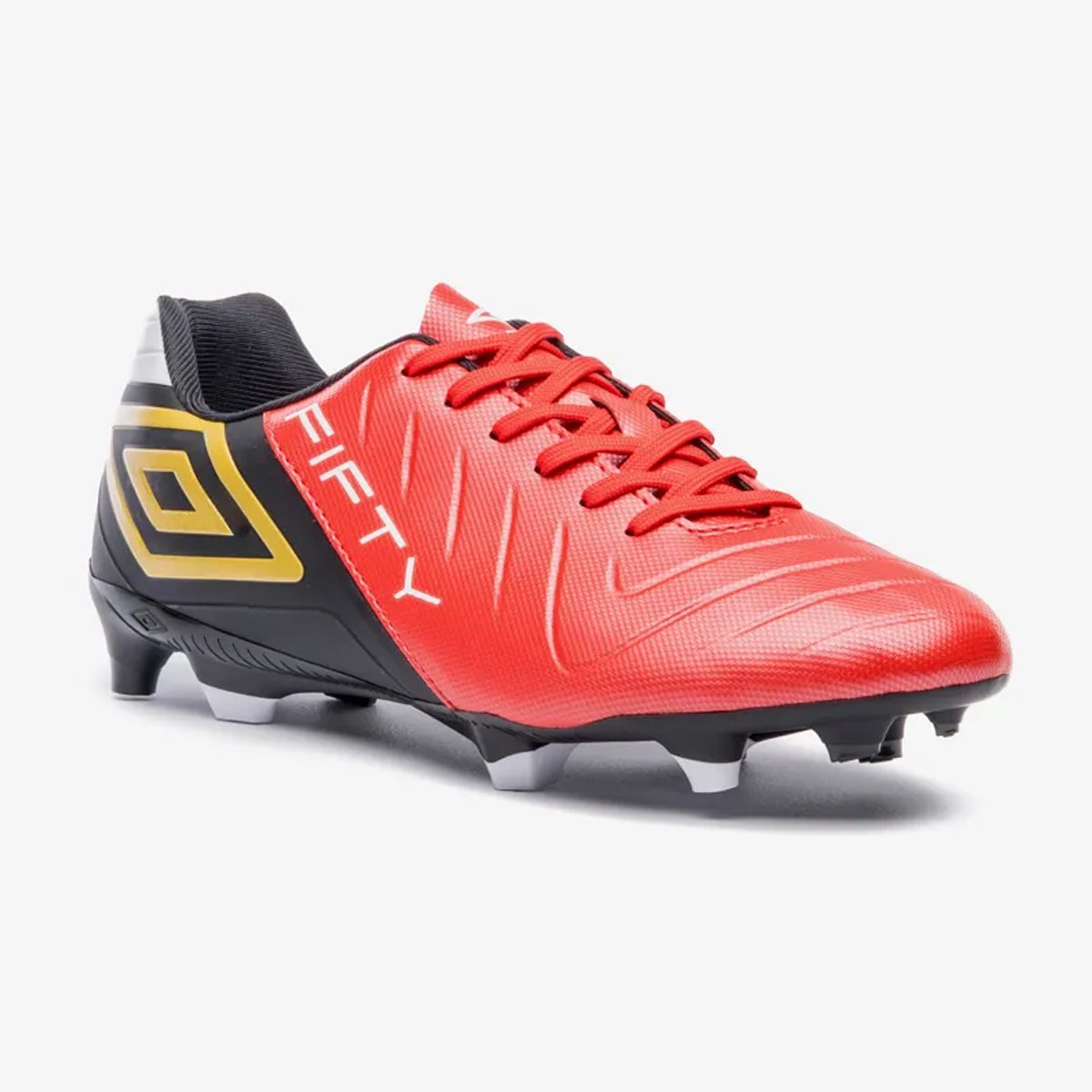 Chuteira Campo Umbro Fifty VI Unissex Vermelho Vermelho/Preto 3
