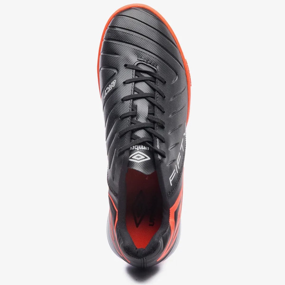 Chuteira Futsal Umbro Fifty VI Unissex Preto Preto/Laranja 4