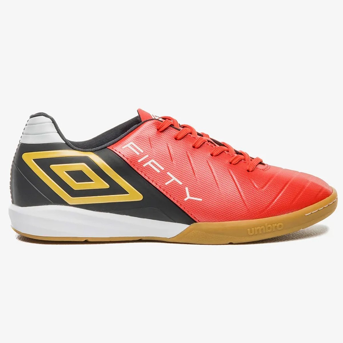 Chuteira Futsal Umbro Fifty VI Unissex Vermelho Vermelho/Preto 1