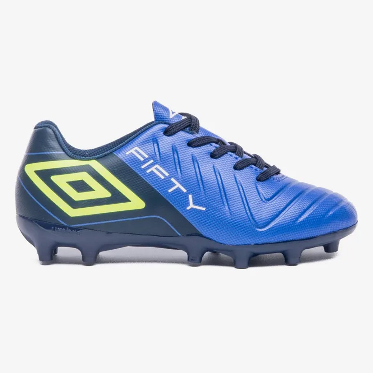 『TEN CAP CHAMBRY BLUE』 Chuteira Campo Umbro Fifty 5 Unissex Azul/Preto - Conforto e