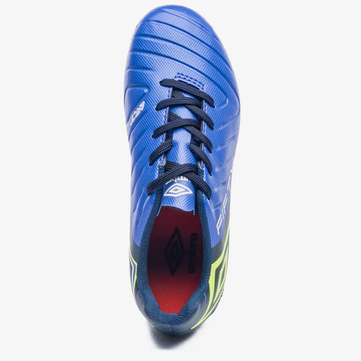 Chuteira Campo Umbro Fifty VI Jr Infantil Royal Preto/Azul 4