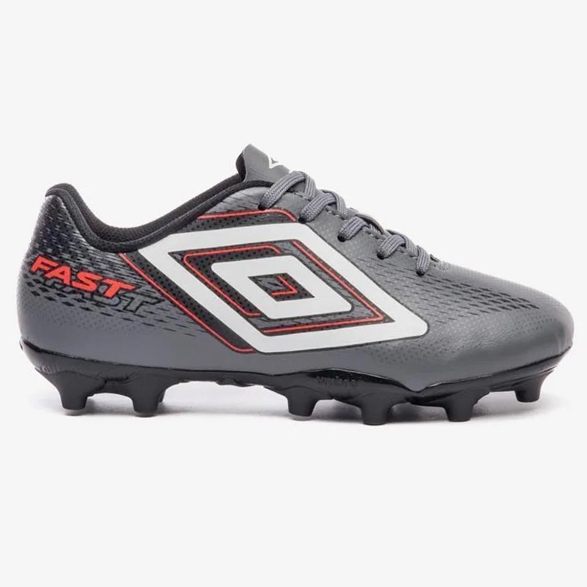 Chuteira Campo Umbro Fast II Jr Infantil Grafite